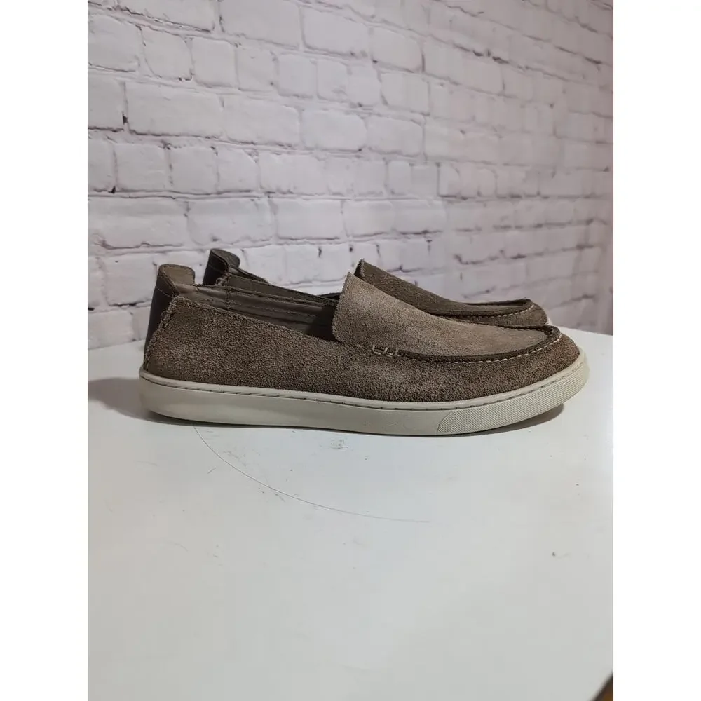 Flag Ltd Men's Loafer Shoes Boat 10M Slip On Moccasins Tan Suede Nappa Leather
